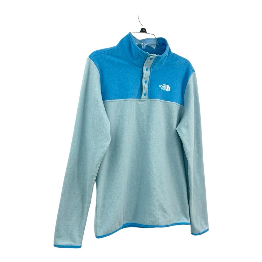 The North Face Fleece 1/4 Snap Blue Pullover Top Youth/Junior SZ 16 - Picture 2 of 9